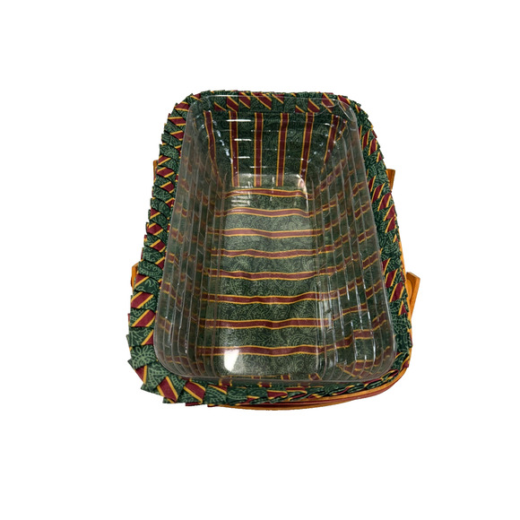 1996 Longaberger Holiday Cheer Basket w/Liner, Protector & Lid 12L x 8W x 4.25H - Picture 2 of 7